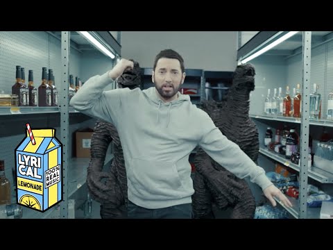 「Eminem - Godzilla feat. Juice WRLD」ミュージックビデオのサムネイル画像です。